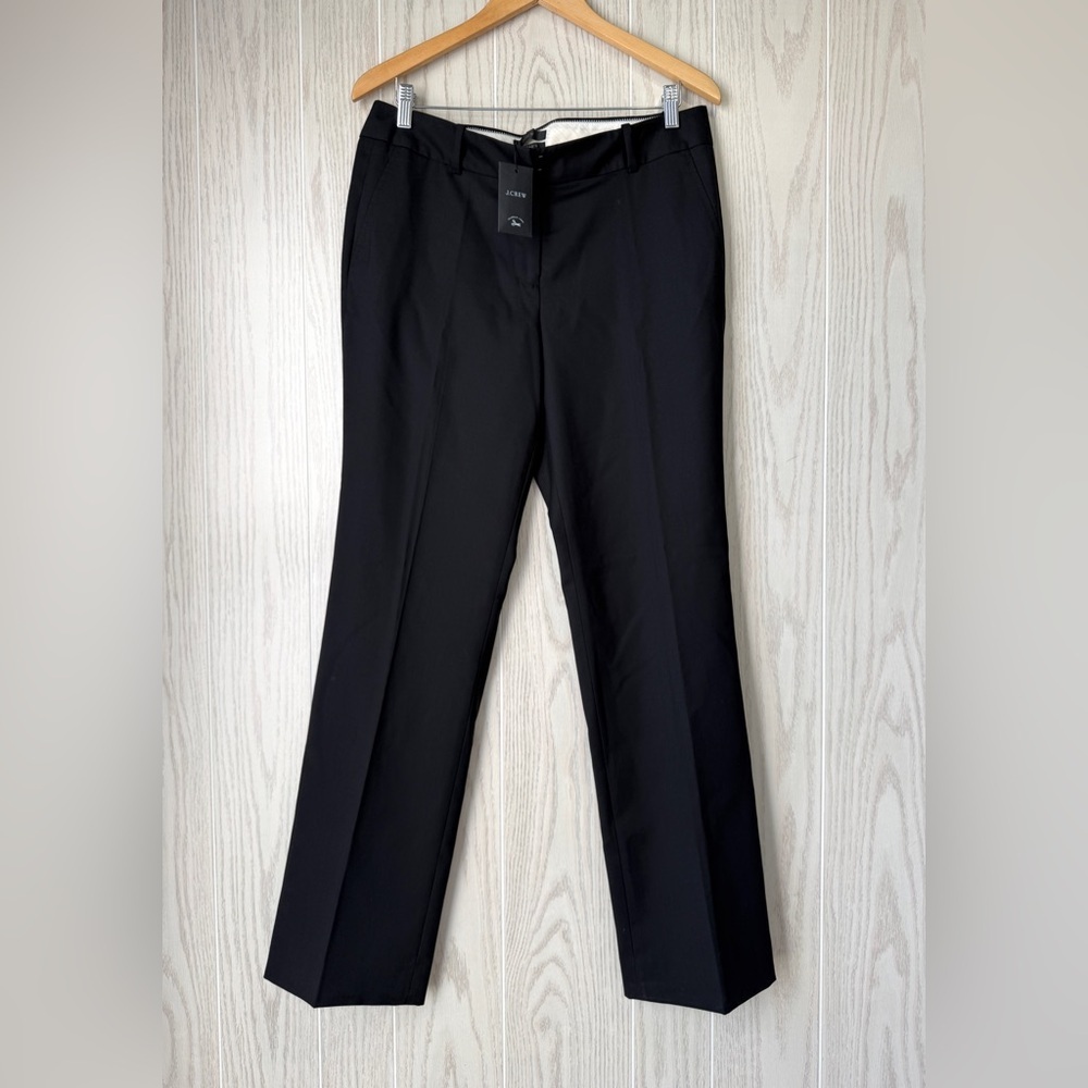 J.Crew Black Super 120’s Tailored Slim Leg Pants Size 10 NWT